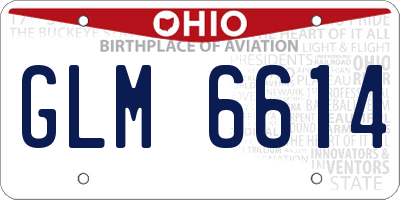 OH license plate GLM6614