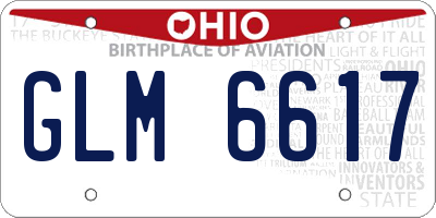 OH license plate GLM6617