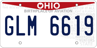 OH license plate GLM6619