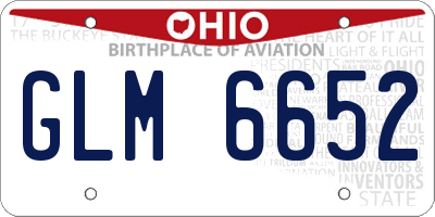 OH license plate GLM6652