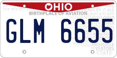 OH license plate GLM6655
