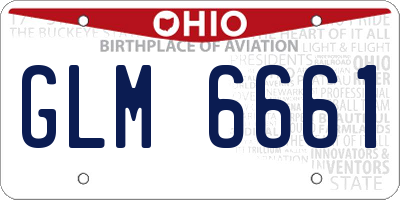 OH license plate GLM6661