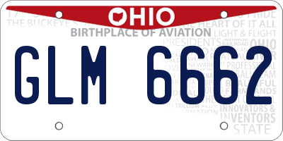 OH license plate GLM6662