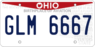 OH license plate GLM6667