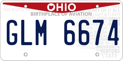 OH license plate GLM6674