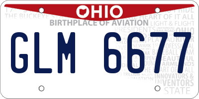 OH license plate GLM6677