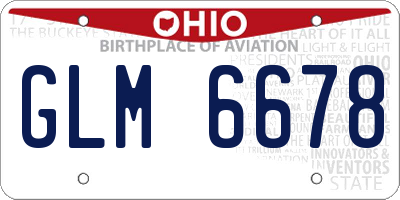 OH license plate GLM6678
