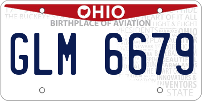 OH license plate GLM6679