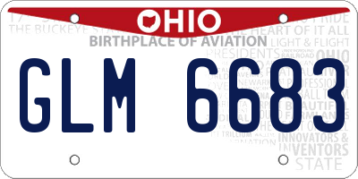 OH license plate GLM6683