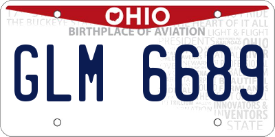OH license plate GLM6689