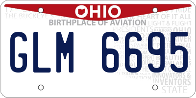 OH license plate GLM6695