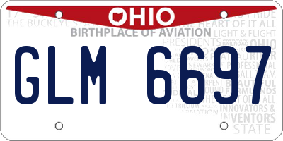 OH license plate GLM6697