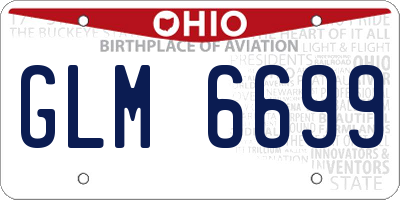 OH license plate GLM6699