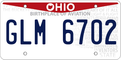 OH license plate GLM6702