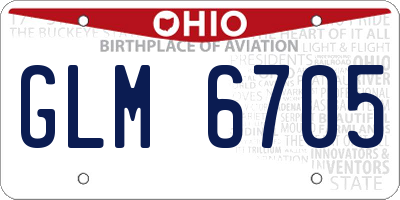 OH license plate GLM6705