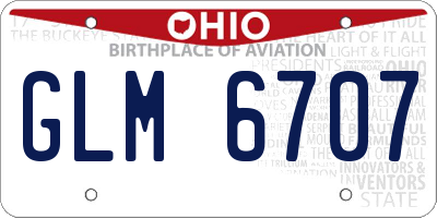OH license plate GLM6707