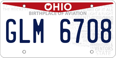 OH license plate GLM6708