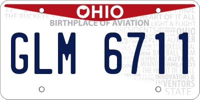 OH license plate GLM6711