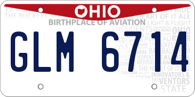 OH license plate GLM6714