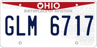 OH license plate GLM6717
