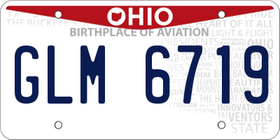 OH license plate GLM6719