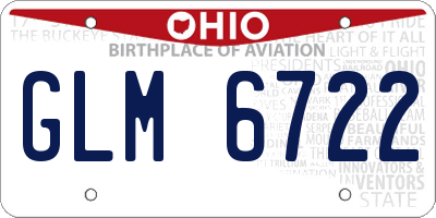 OH license plate GLM6722
