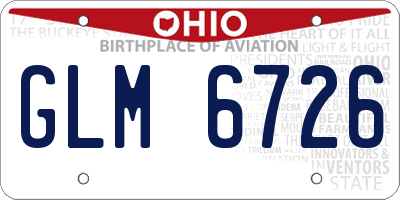 OH license plate GLM6726