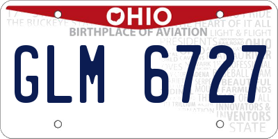 OH license plate GLM6727
