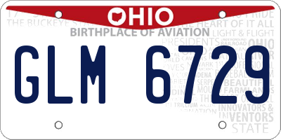 OH license plate GLM6729