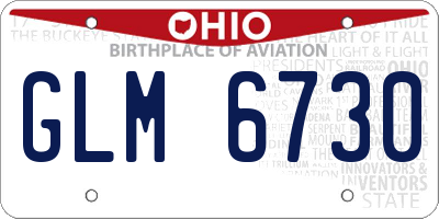 OH license plate GLM6730