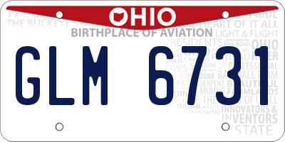 OH license plate GLM6731