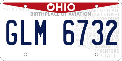 OH license plate GLM6732