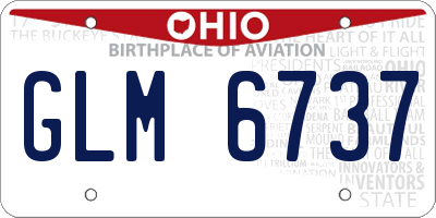 OH license plate GLM6737