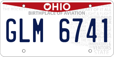 OH license plate GLM6741