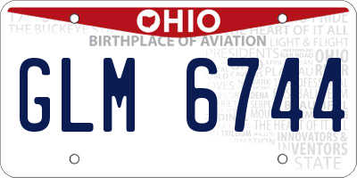OH license plate GLM6744