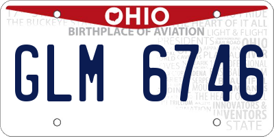 OH license plate GLM6746