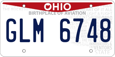 OH license plate GLM6748