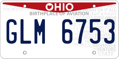 OH license plate GLM6753