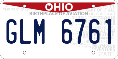 OH license plate GLM6761