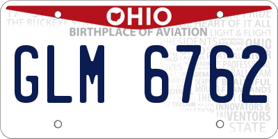 OH license plate GLM6762