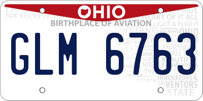 OH license plate GLM6763