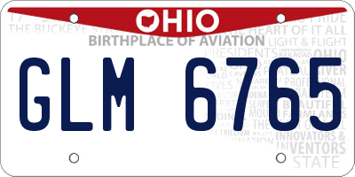 OH license plate GLM6765