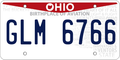 OH license plate GLM6766