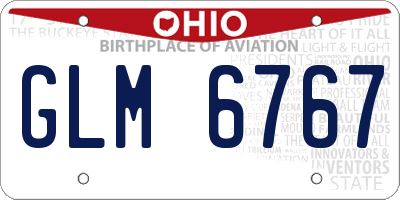 OH license plate GLM6767