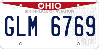 OH license plate GLM6769