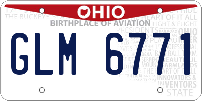 OH license plate GLM6771