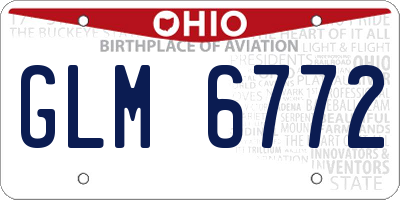 OH license plate GLM6772