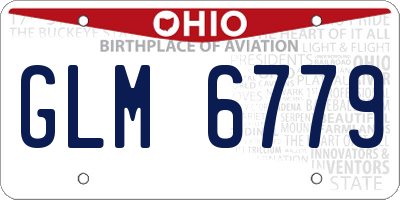 OH license plate GLM6779