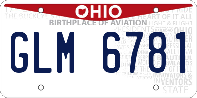 OH license plate GLM6781