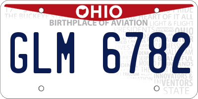 OH license plate GLM6782
